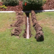 Trenching for Irrigation Retrofit