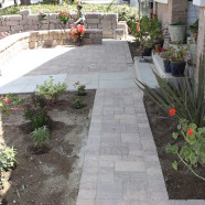 Pavers & Key Stone Wall at Entry